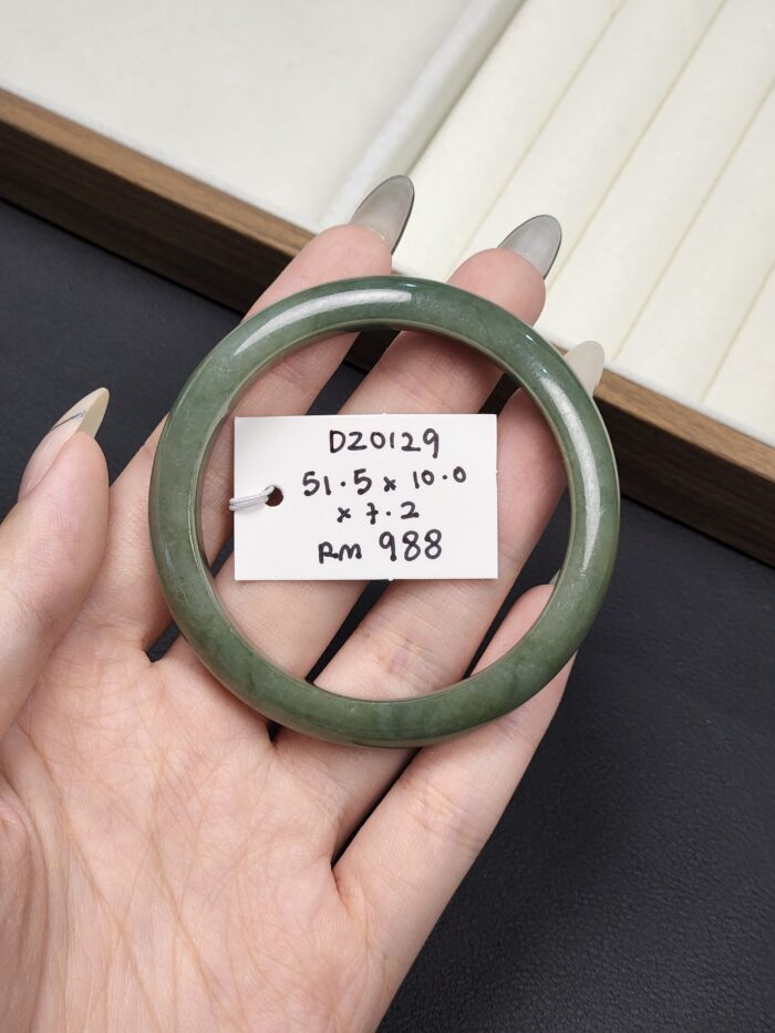 2026/04/1000148864-scaled.jpg Size 51.5 Forest Green Burmese Jade Bangle (DZ0129)